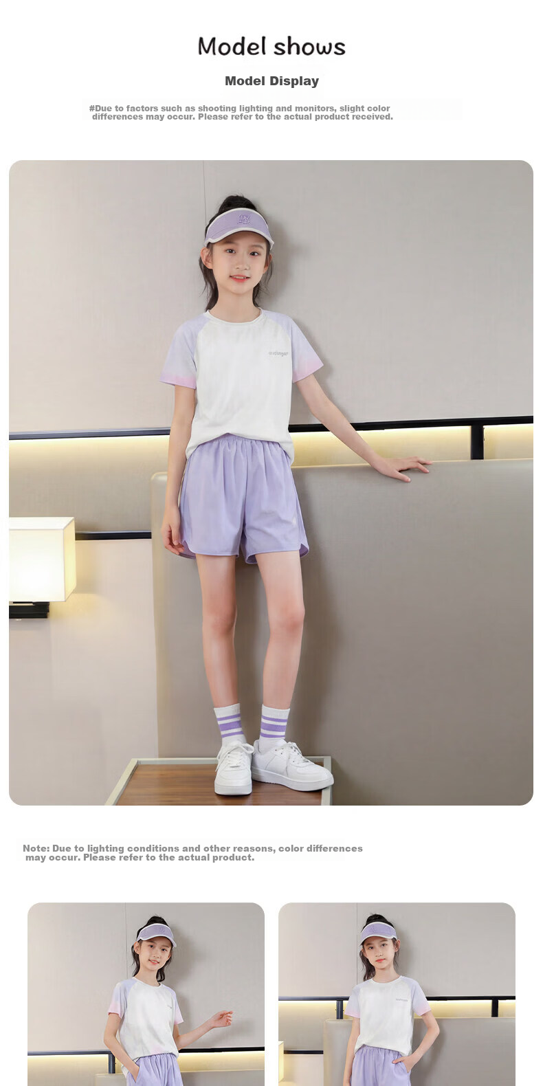 Moonkids Girls Sports Set Kids 2026 New Quick-Dry Ice Silk Shorts Badminton Training Clothes for Girls 12